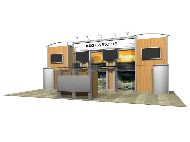 Custom Modular Hybrid Displays | 20 Ft Eco Smart Custom Modular Hybrid Displays | 20 Ft Eco Smart
