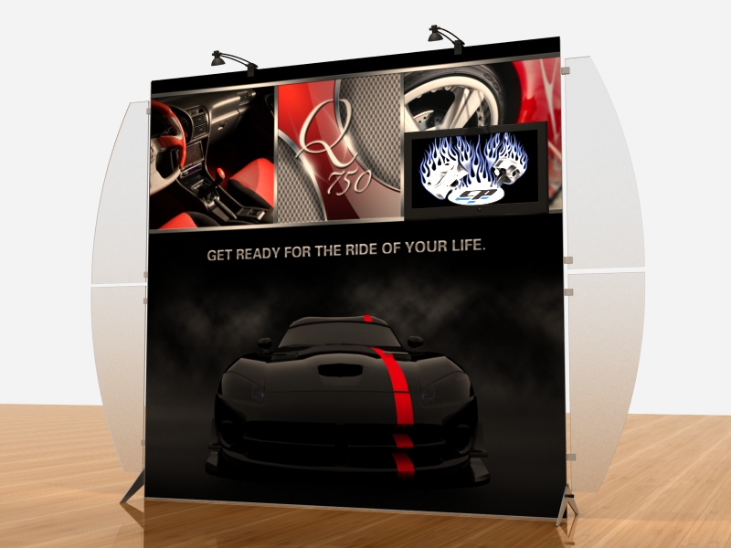 10 Foot SEGUE Sunrise Tension Fabric Wall | Trade Show Displays 10 Foot SEGUE Sunrise Tension Fabric Wall | Trade Show Displays