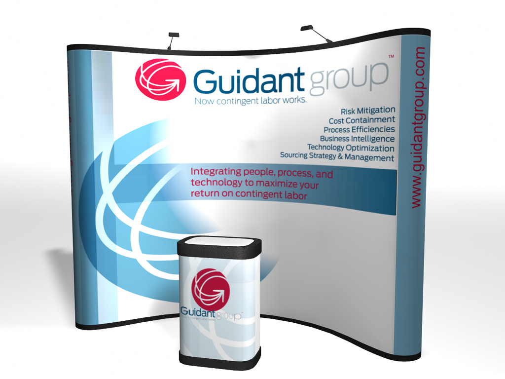 Trade Show Displays | 10 Ft Curved Frame Economy Pop Up Displays Trade Show Displays | 10 Ft Curved Frame Economy Pop Up Displays