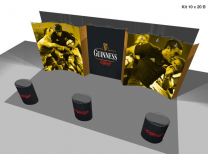 Pop Up Displays | 20’ VBurst Pop Up Display Kit B